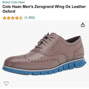 Cole Haan zerogrand wingtip Oxford, electric blue